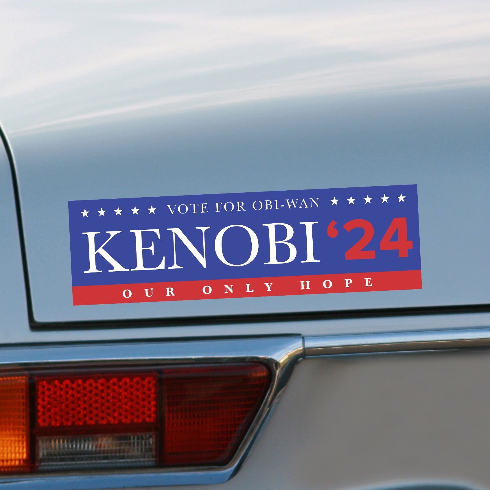 Vote for Obi-Wan Kenobi 2024 Our Only Hope Funny Bumper Sticker 🌟🌟🌟🌟🌟