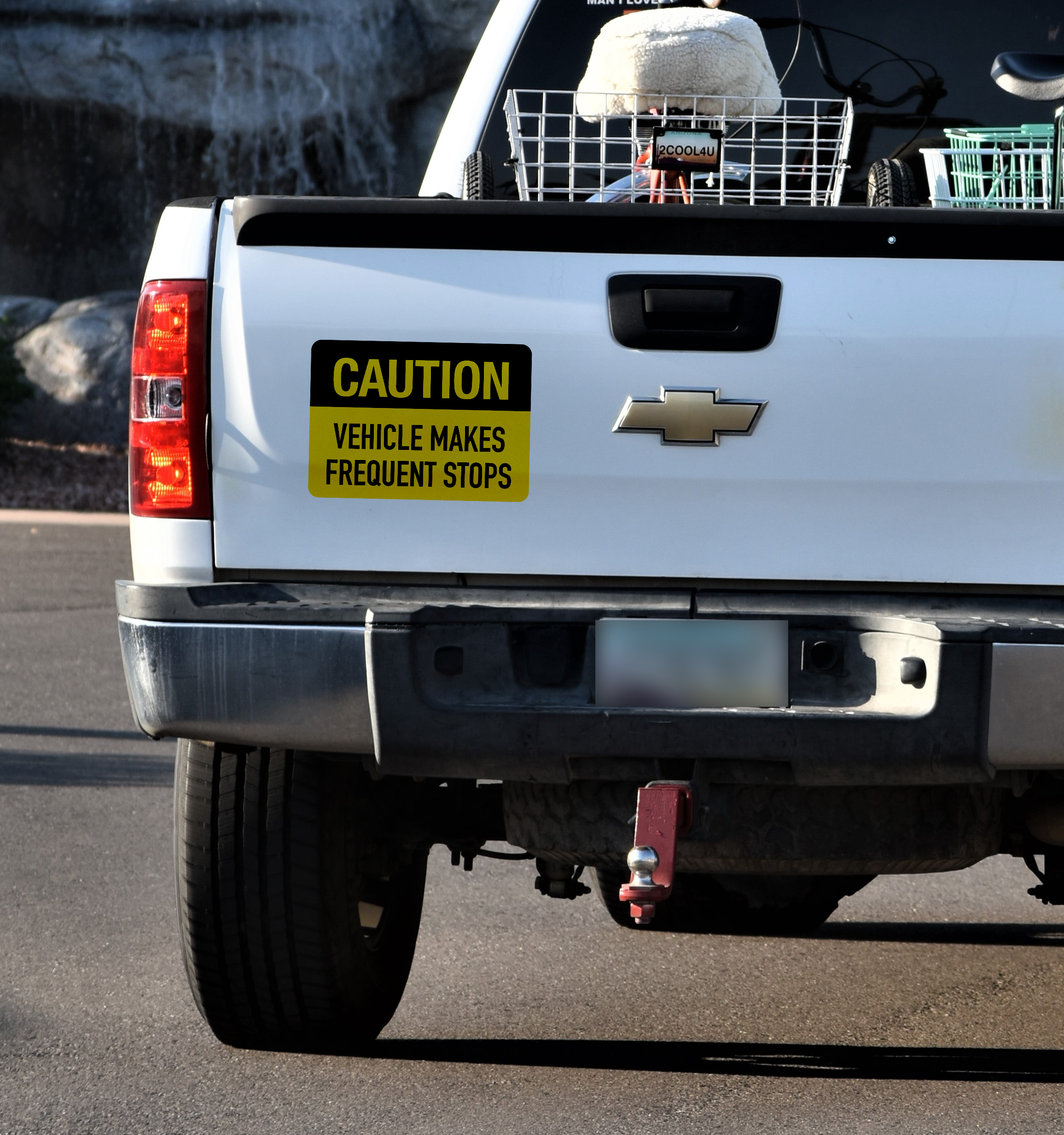 Caution Vehicle Makes Frequent Stops (Sticker)