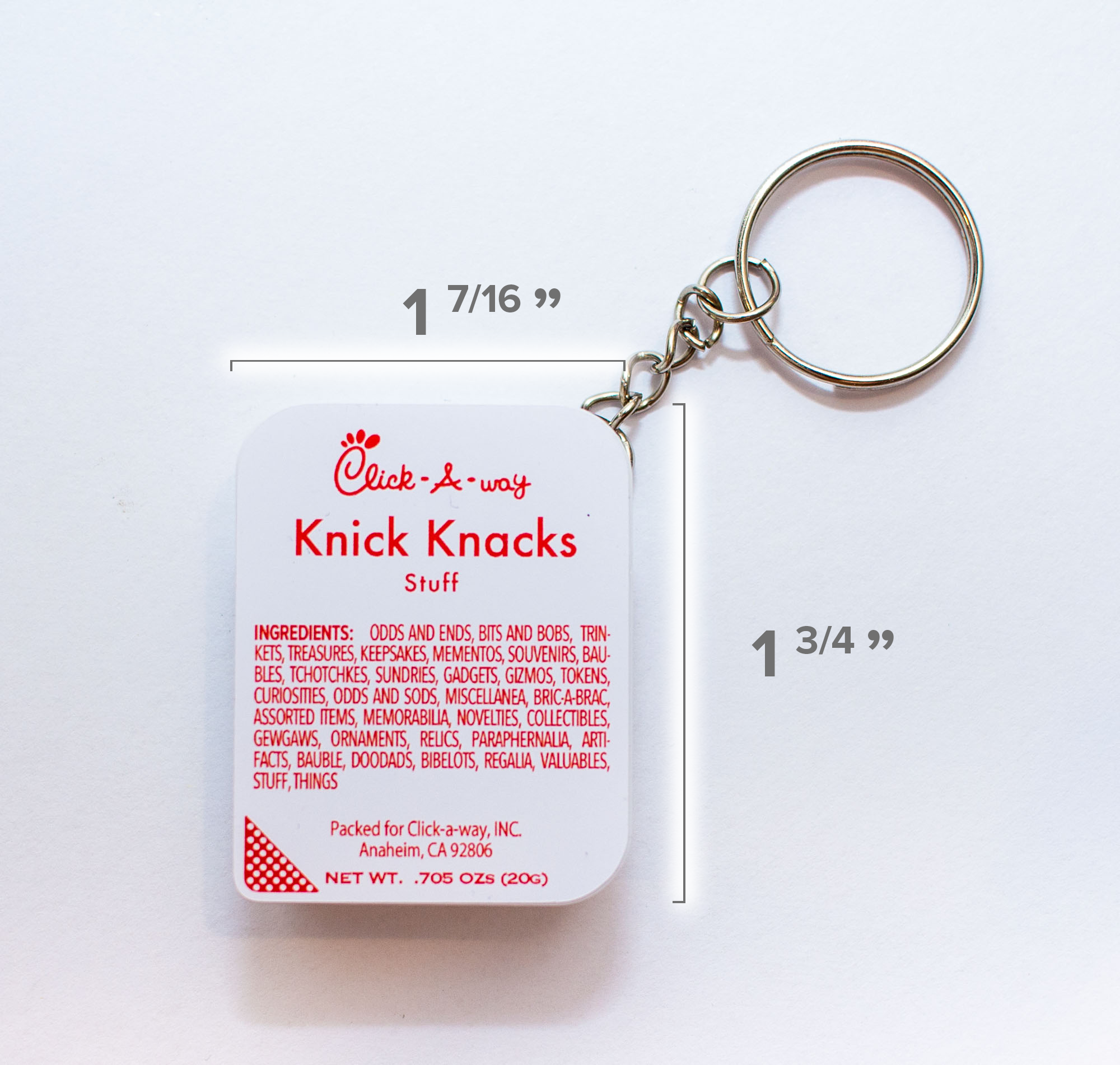 Chicken Nugget Sauce Keychain Storage Container