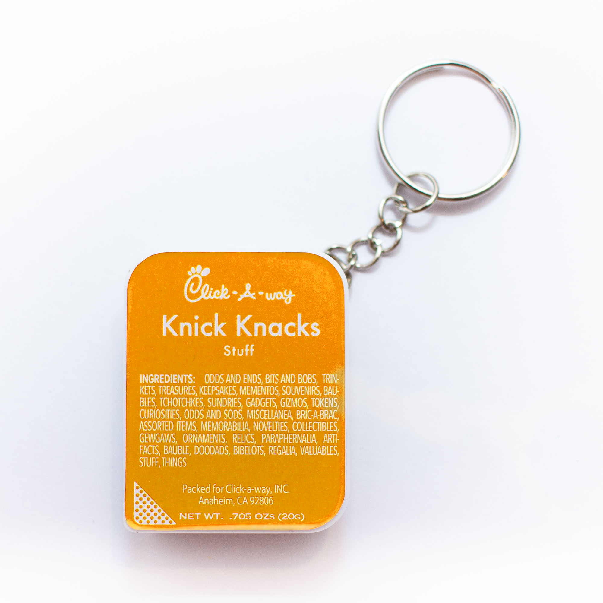 Chicken Nugget Sauce Keychain Storage Container