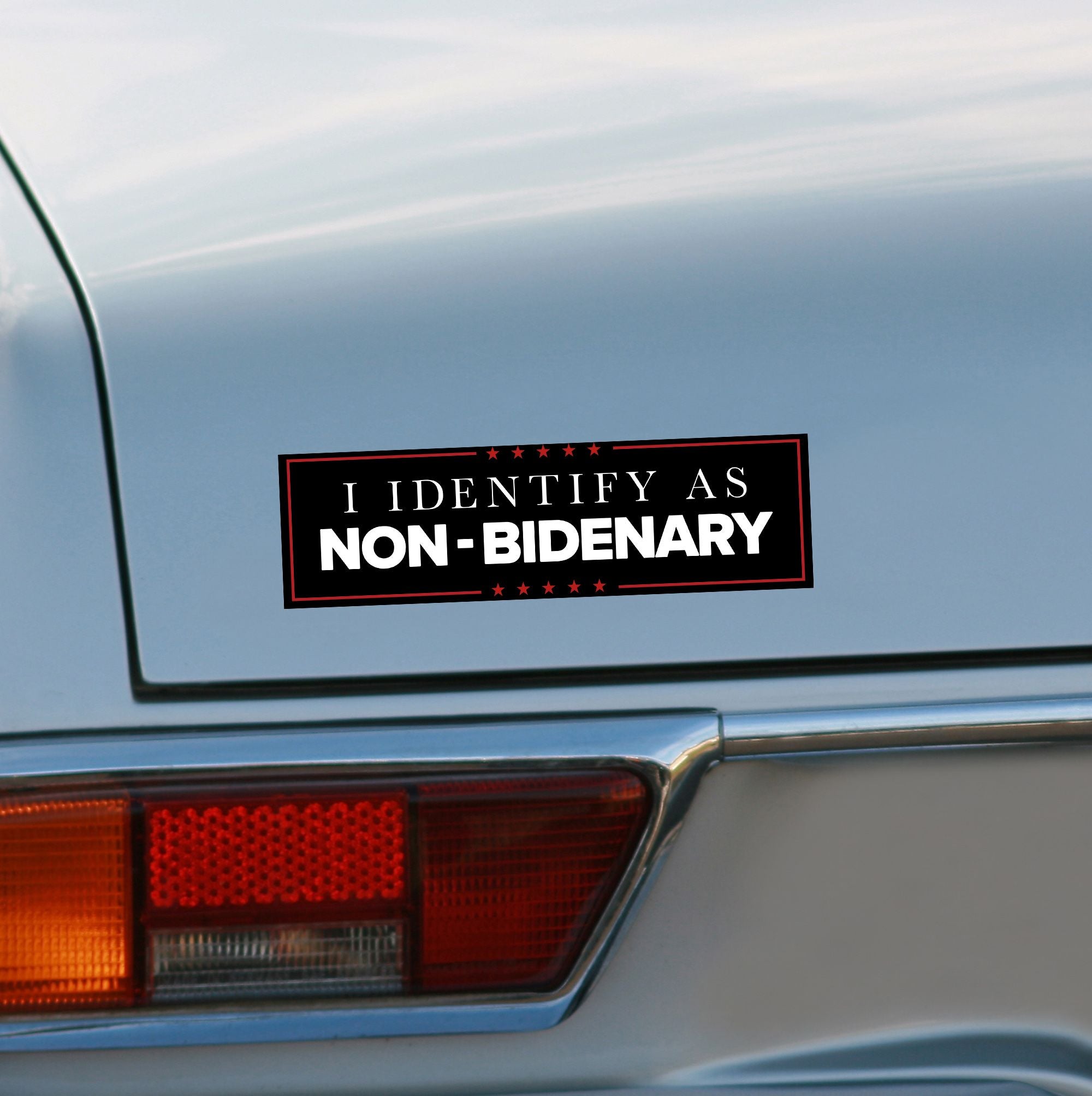 Biden Bumper Sticker Funny Identify As Non BIDENary Truck Car Decal Trump Biden