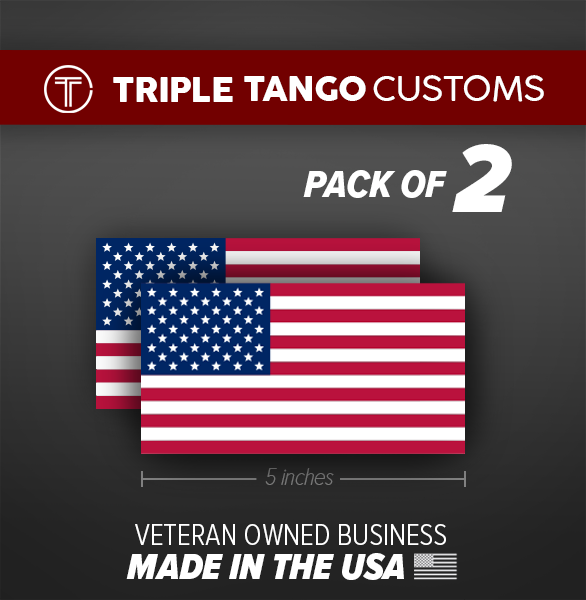 American Flag Bumper Stickers (2 pack) 🌟🌟🌟🌟🌟